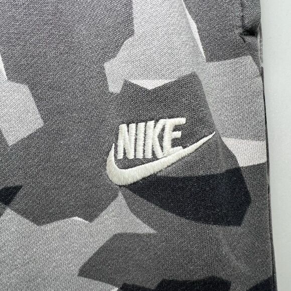 Nike Joggers Sweatpants Mens Size Small Gray Camo 28x28 Fleece Tapered Leg Cuff - Picture 4 of 16